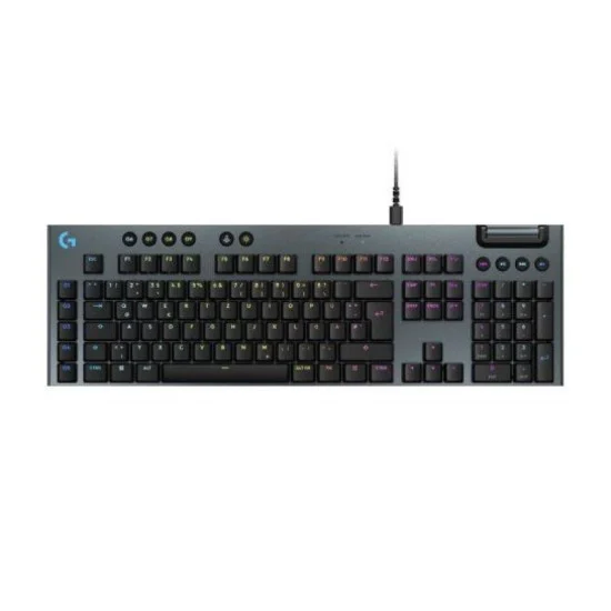 Logitech g915 x wired mechanical gaming keyboard, pbt keycaps, lightsync rgb  - tactile